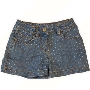 Mini Boden Denim Short girls dot size 7